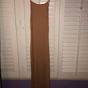 Long Beige Reformation Dress